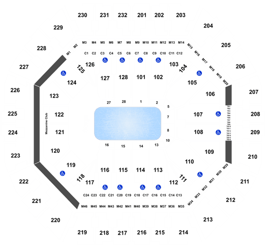 oracle arena seating chart disney on ice