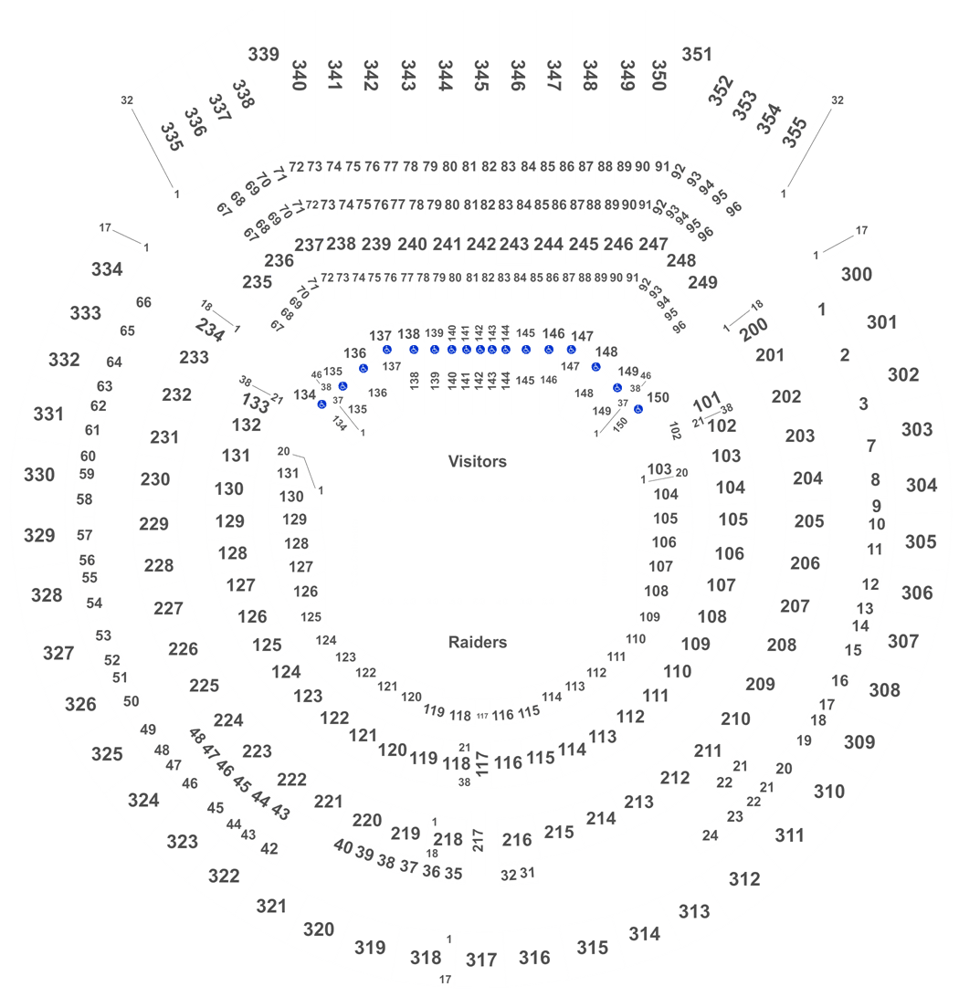 Oakland Raiders Interactive Seating Chart