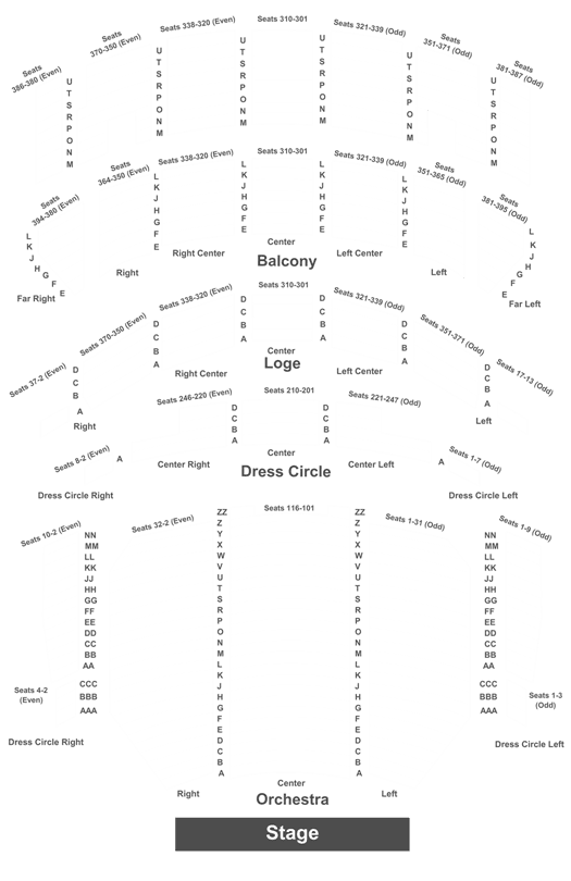 Ford Center For The Performing Arts Chicago Seating Chart