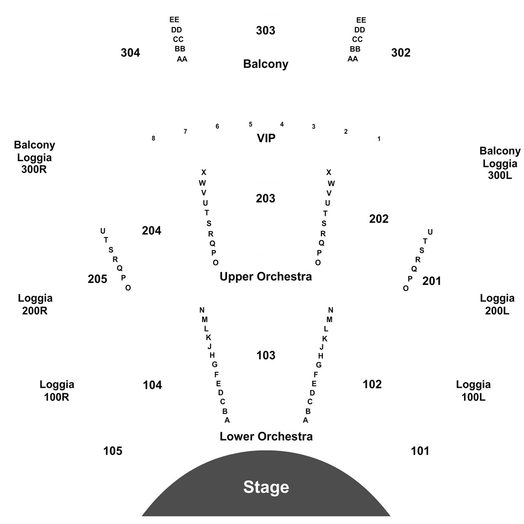 Bellagio O Seating Chart