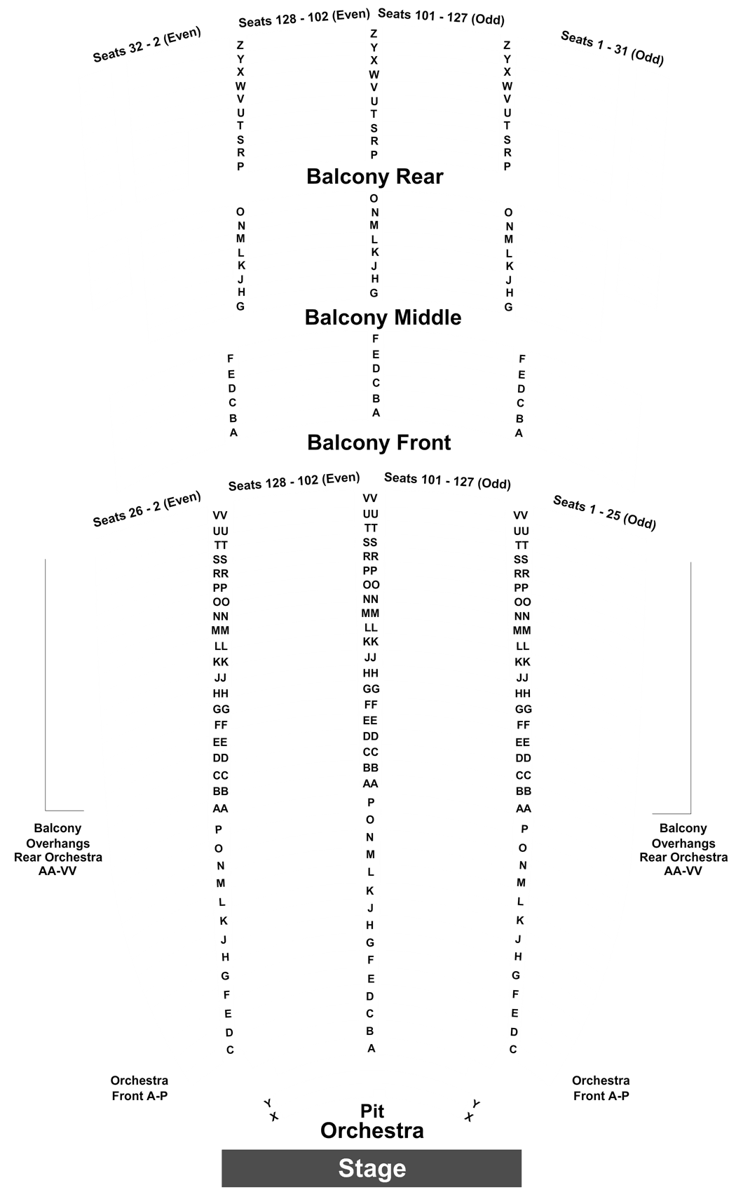 Paramount Theatre Oakland 3d Seating Chart