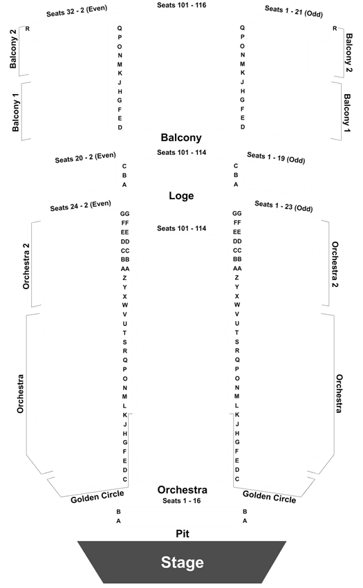 Paramount Theater Asbury Park Seating Chart