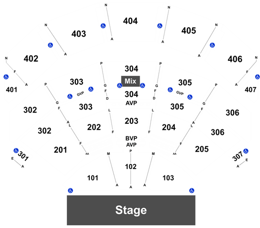 Park Theater Las Vegas Seating Chart With Seat Numbers