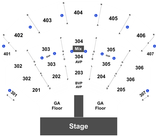 Lady Gaga Park Theater Seating Chart