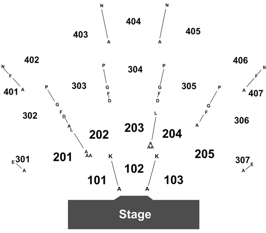 Park Theater Seating Chart Las Vegas