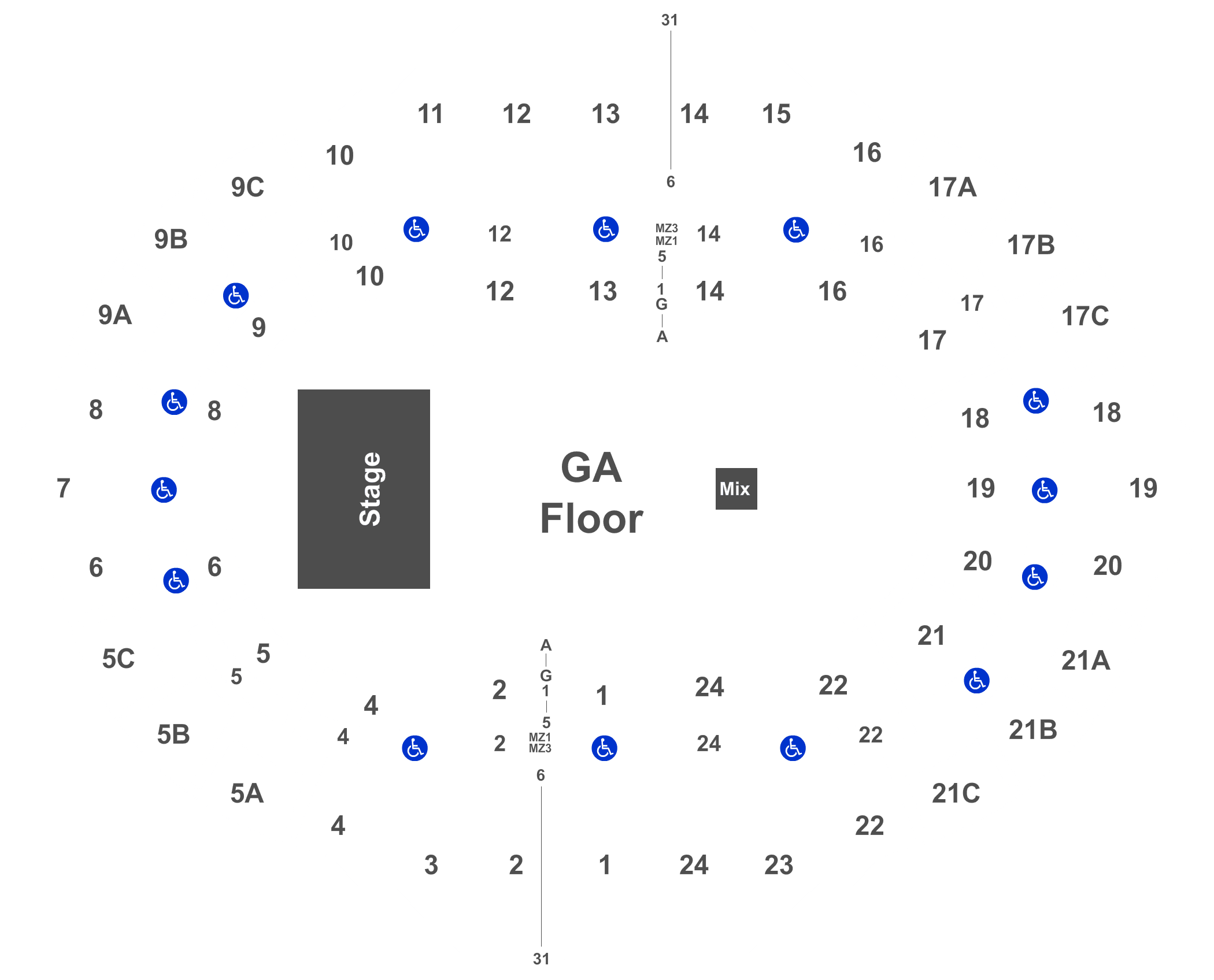 Peoria Civic Center Seating Chart With Seat Numbers