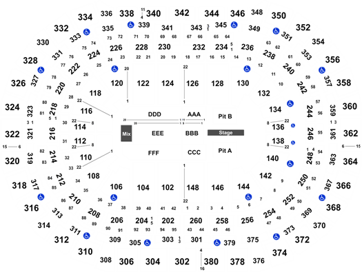 Pepsi Center Detailed Seating Chart