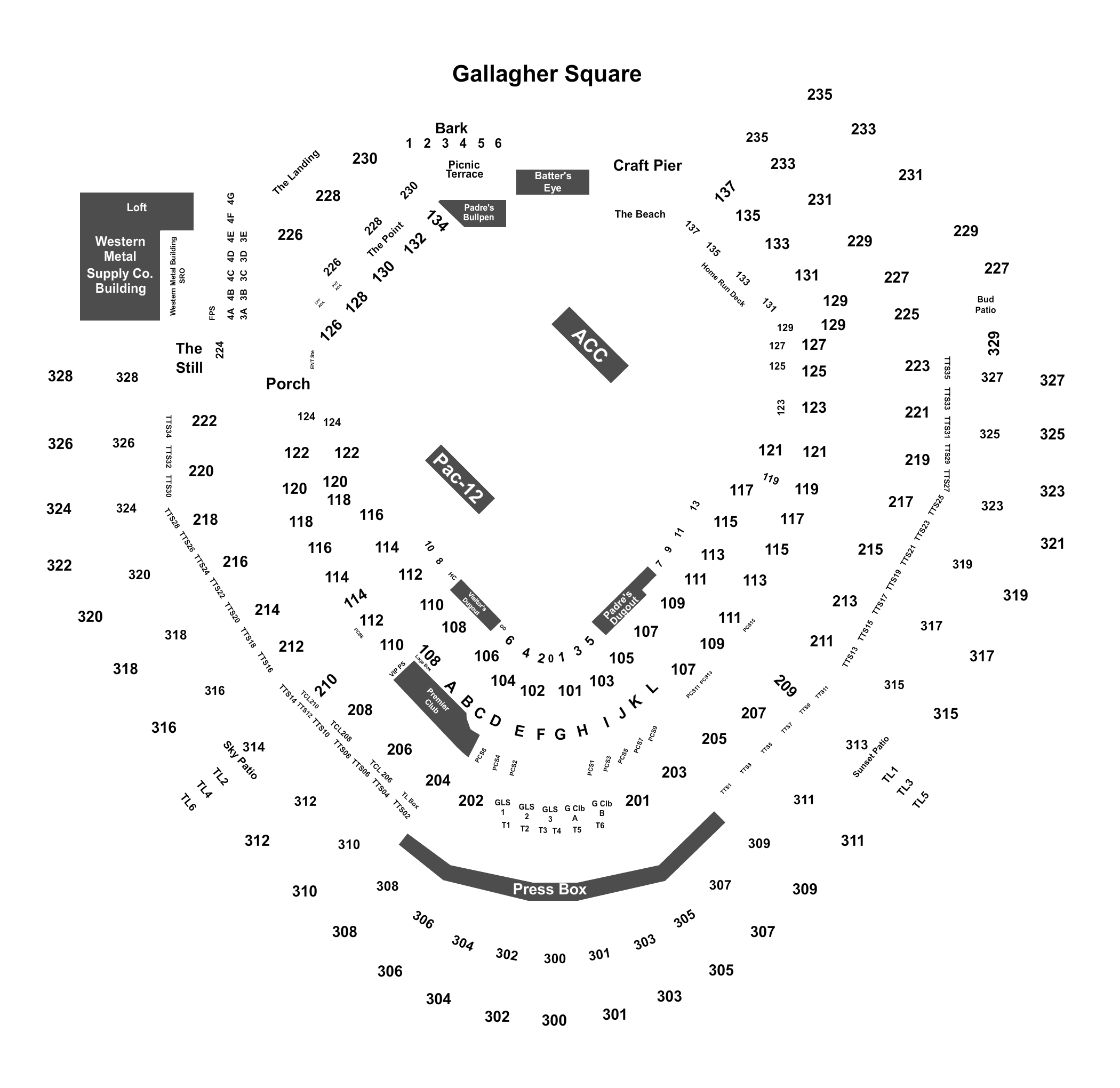 Petco Park Seating Map