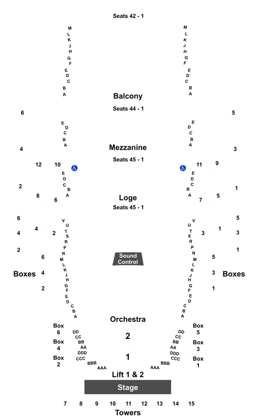 Pikes Peak Center Seating Chart