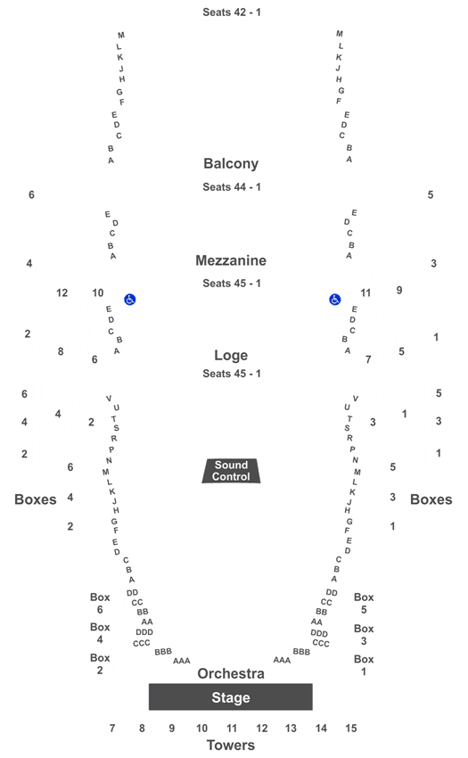 Pikes Peak Seating Chart