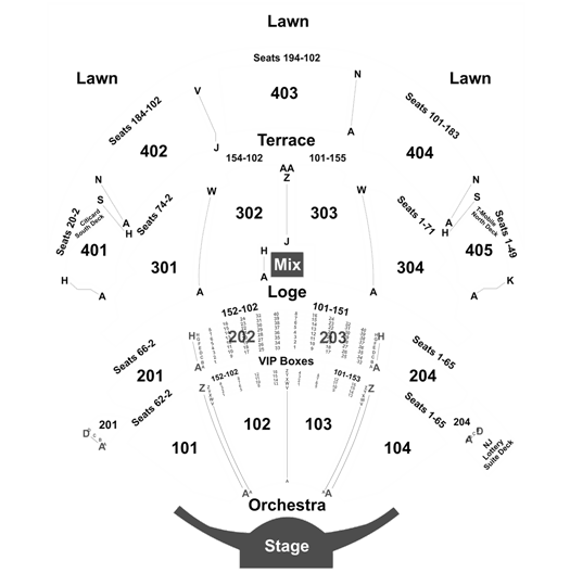 Pnc Bank Arts Center Seating Chart By Row
