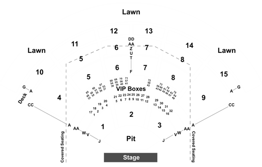Pnc Music Pavilion Nc Seating Chart