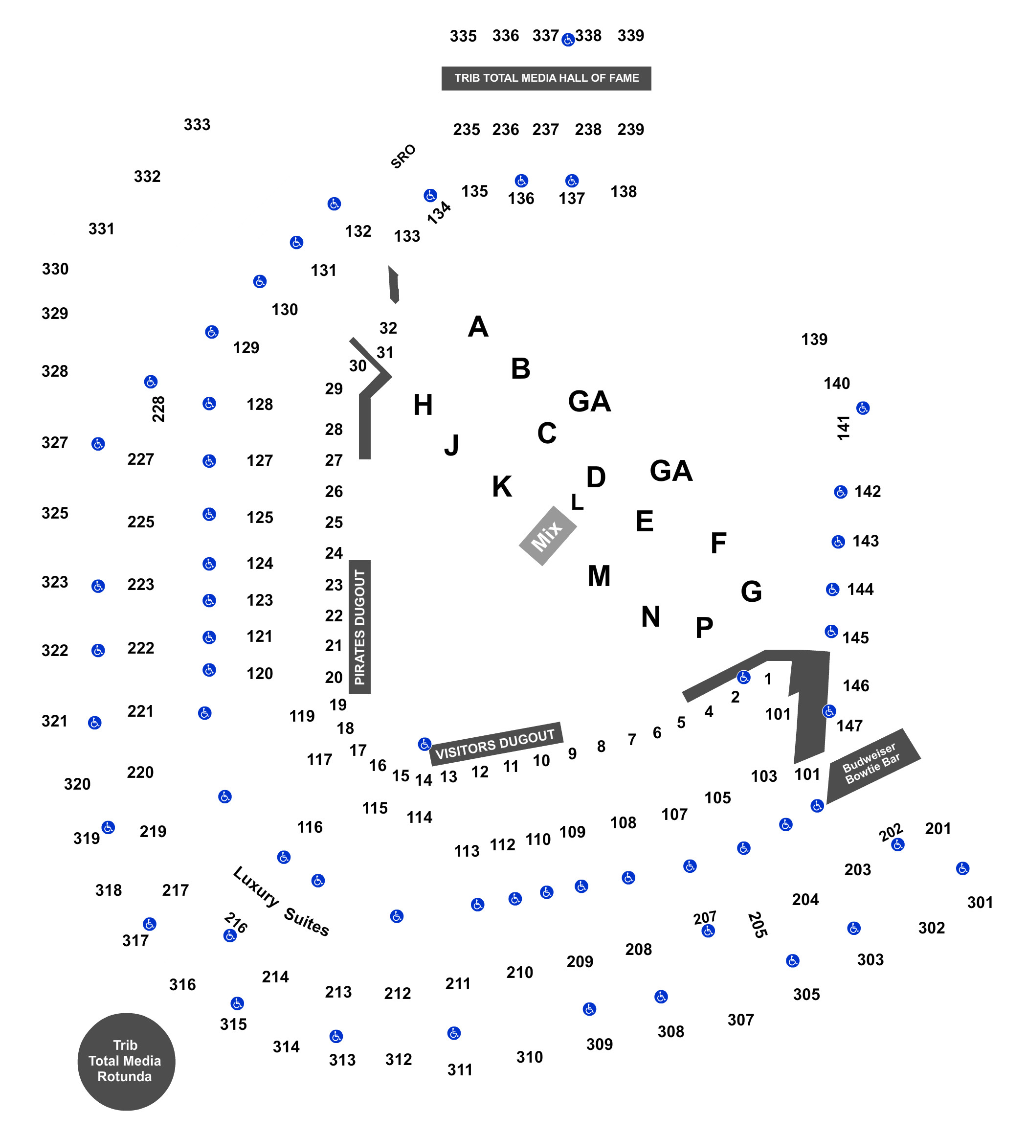 Share 59+ imagen pnc park seating chart with rows and seat numbers In