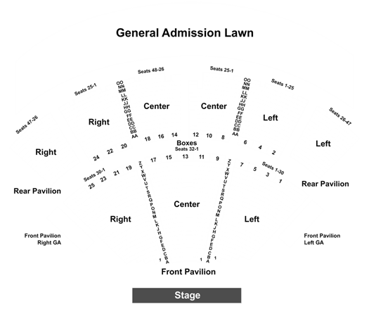 Ravinia Seating Chart Seat Numbers