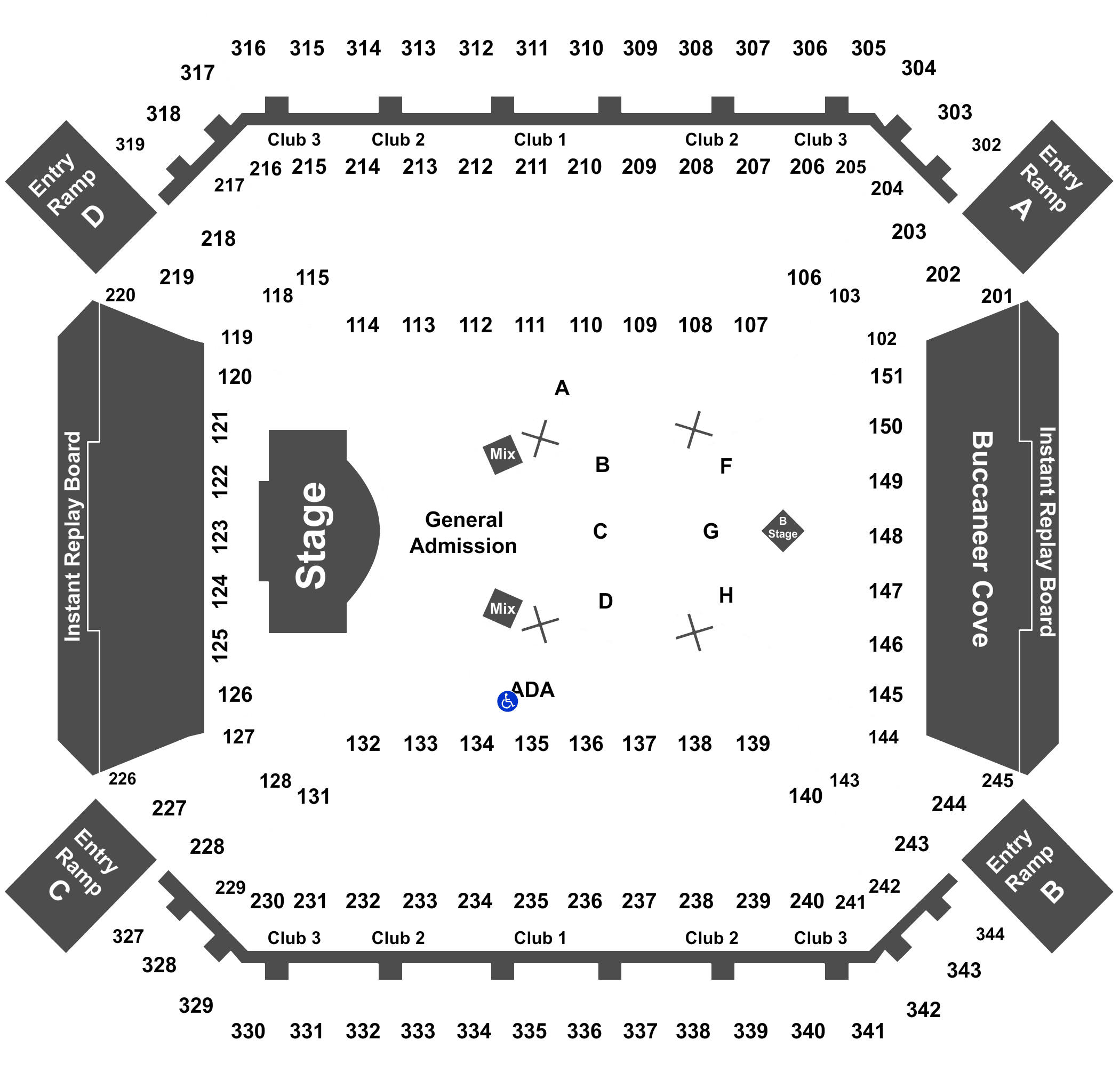 Raymond James Stadium Seating 