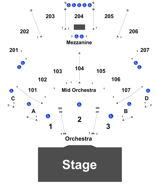 Ovation Hall Seating Chart With Seat Numbers