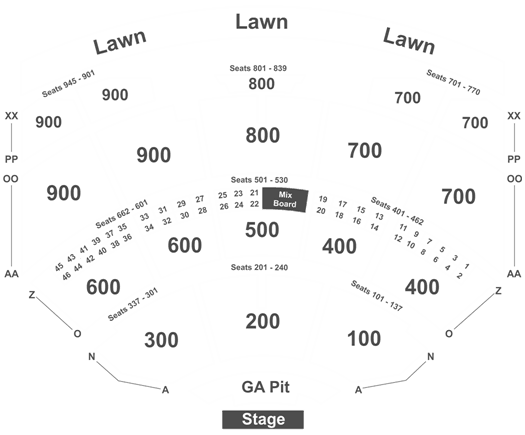 Riverbend Music Center Virtual Seating Chart