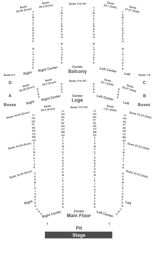 Rochester Auditorium Theater Seating Chart