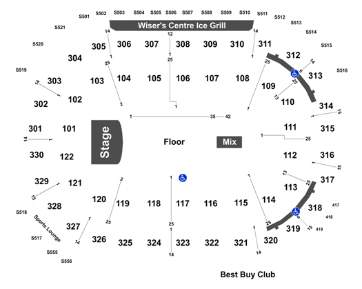 Rogers Arena, Vancouver BC - Seating Chart View