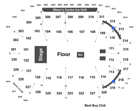 Rogers Arena, Vancouver BC - Seating Chart View