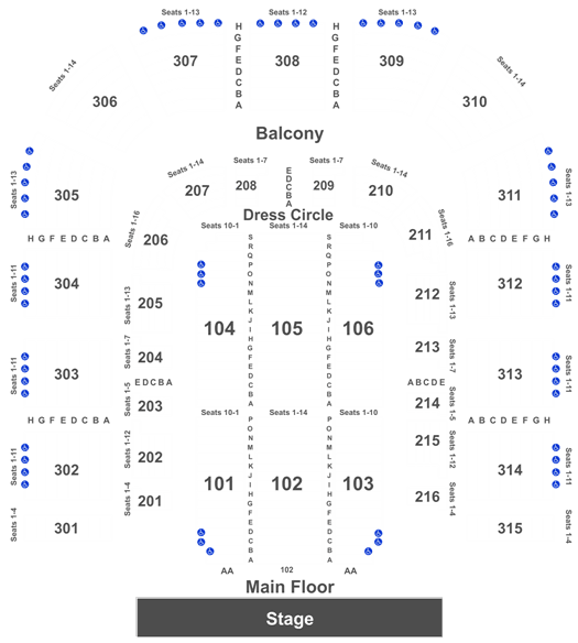 Seating Chart San Jose Civic Auditorium