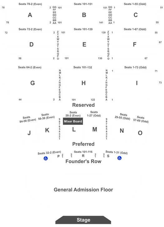Santa Barbara Bowl Seating Chart View