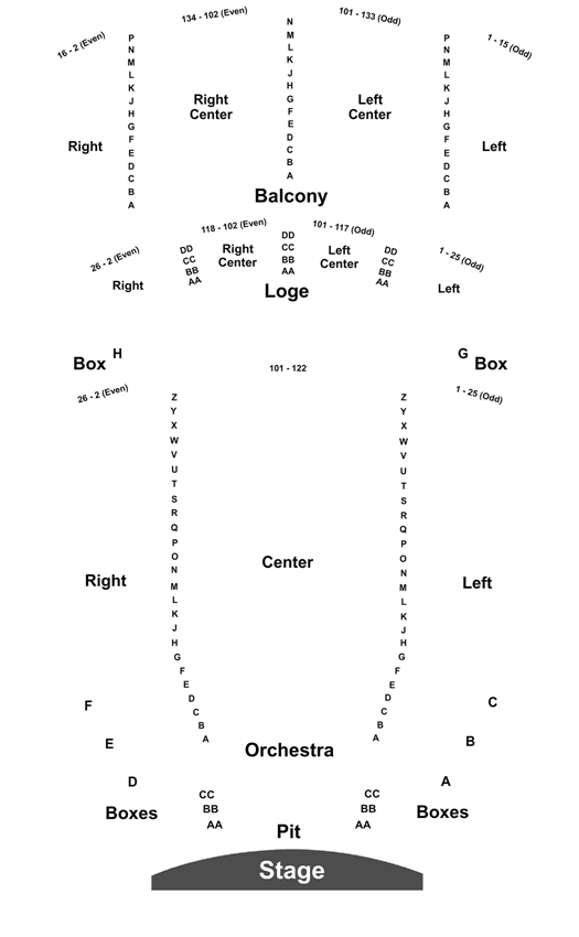 Santander Performing Arts Seating Chart