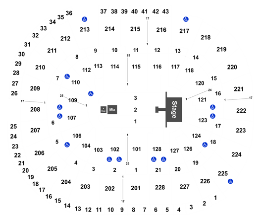 staples center seating chart wwe