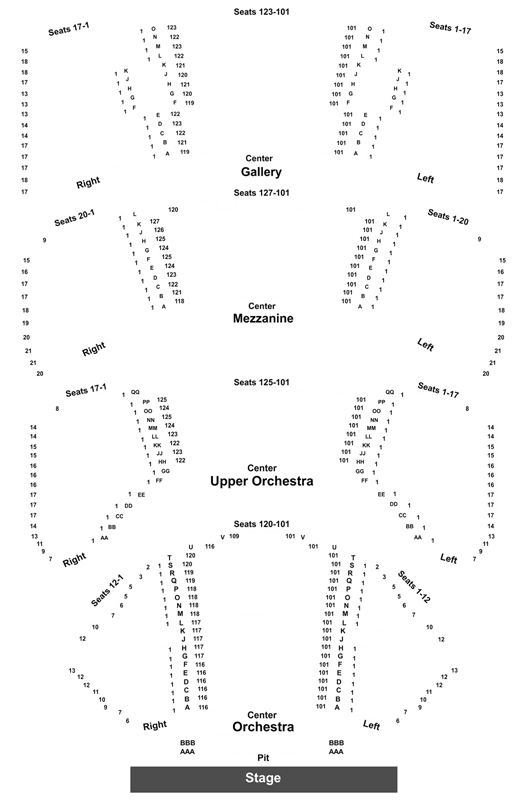 Tuts Seating Chart A Visual Reference of Charts Chart Master