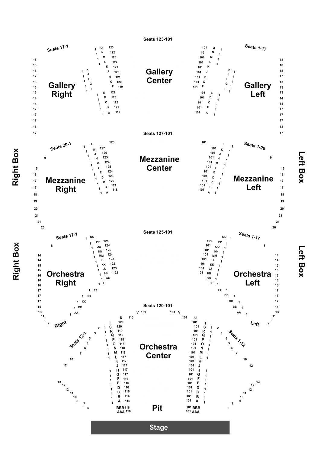 Hobby Seating Chart