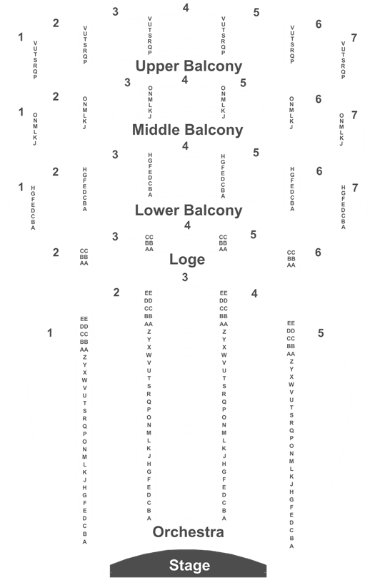 Sheas Performing Arts Seating Chart