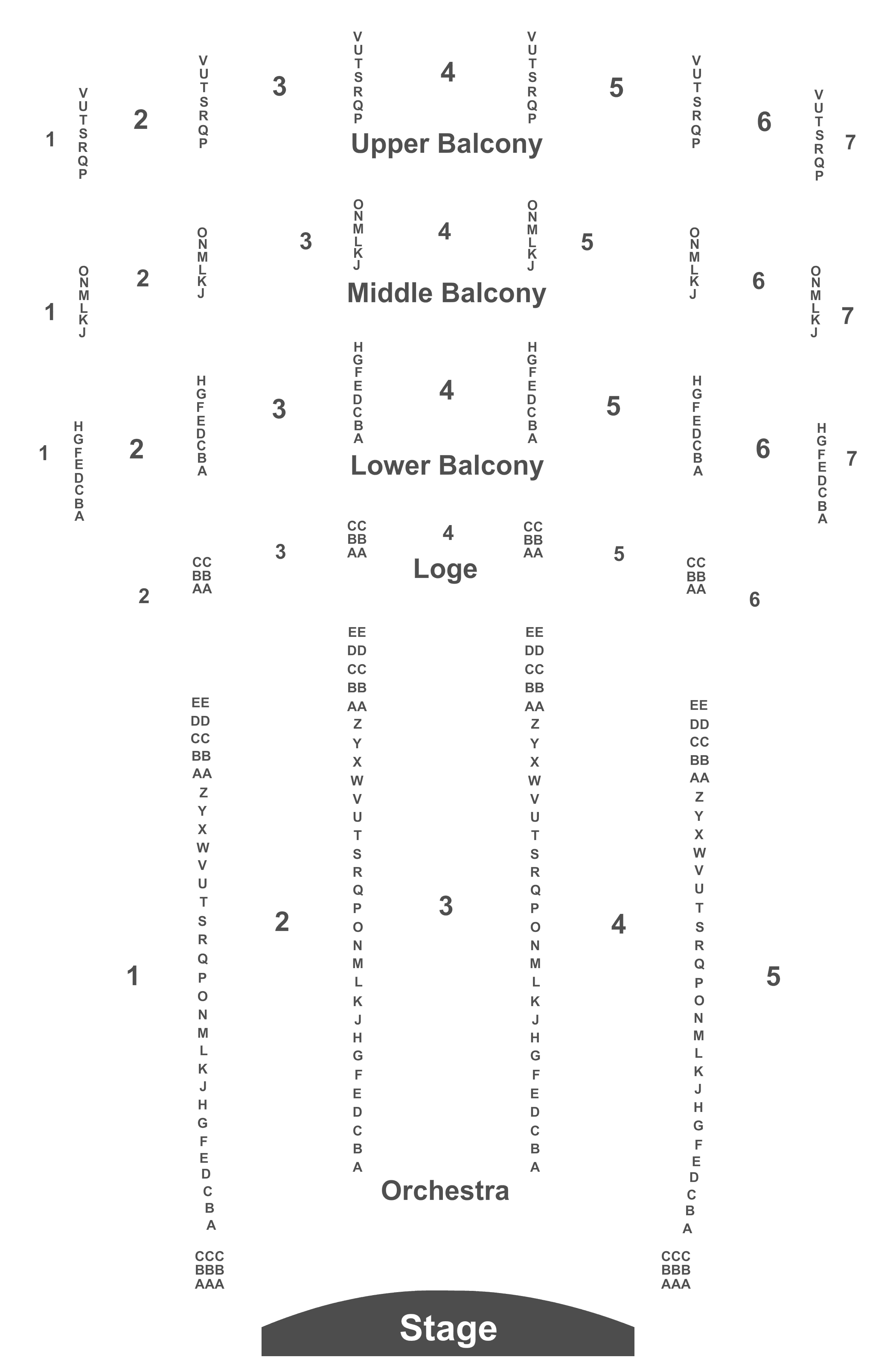 Sheas Theater Seating Chart