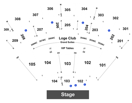 Grand Event Center Seating Chart