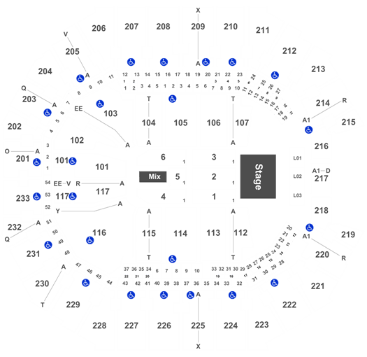 Spectrum Center Seating Chart With Rows