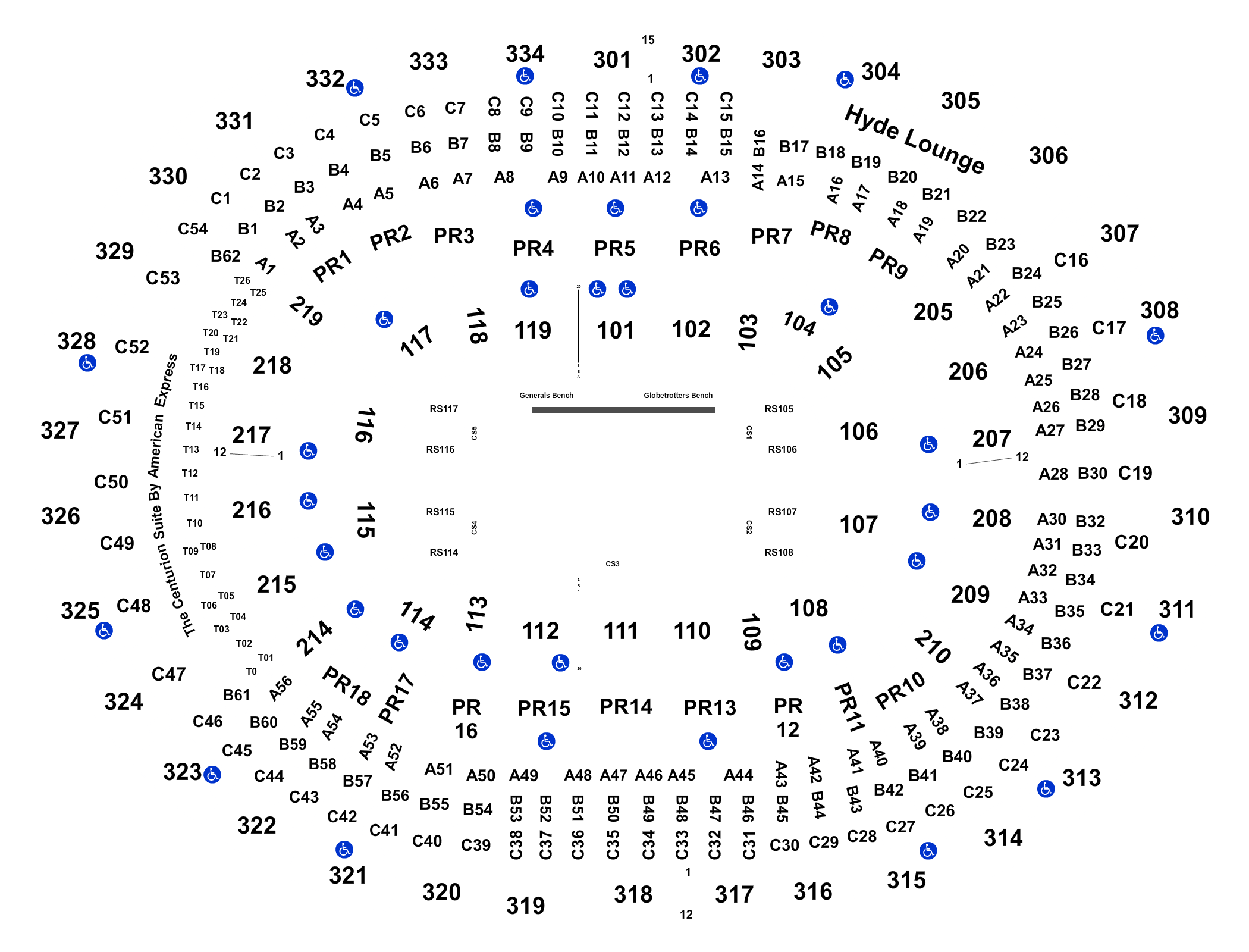 staples center seating chart concert