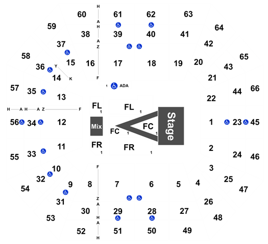 Taco Bell Arena Seating Chart With Seat Numbers