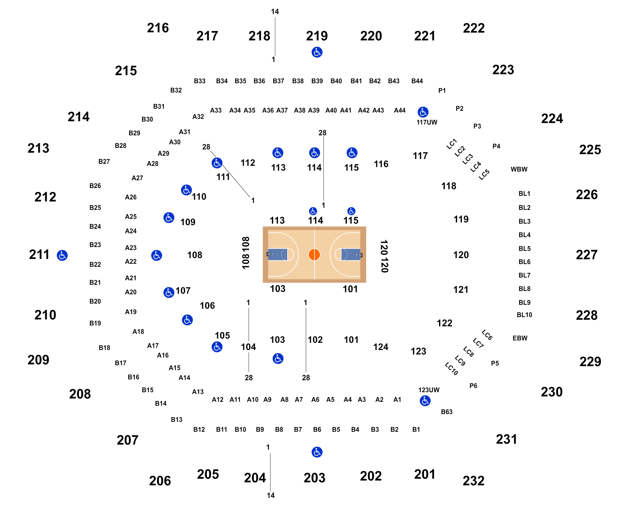 Talking Stick Arena Interactive Seating Chart
