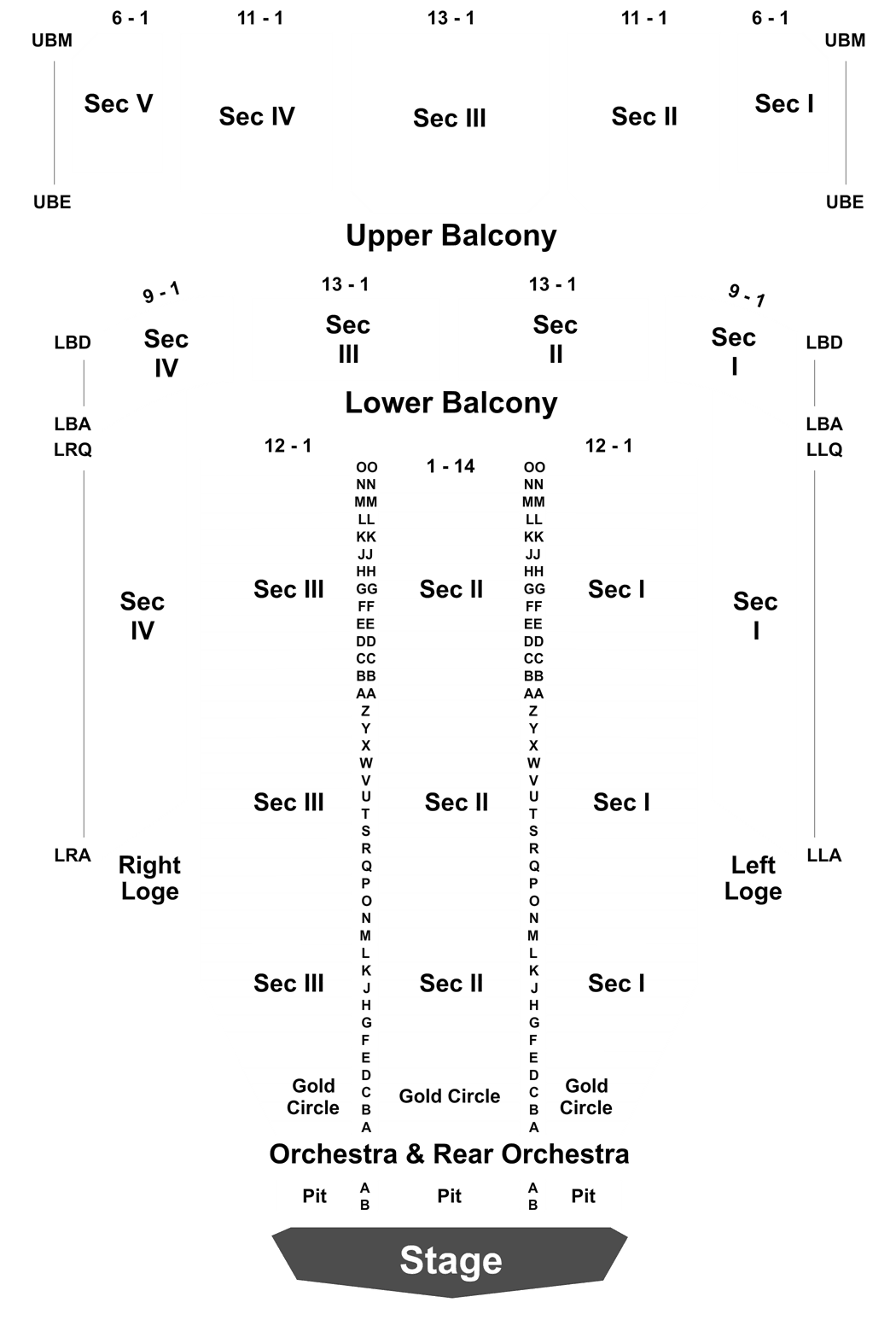 Thalia Mara Hall Seating Chart