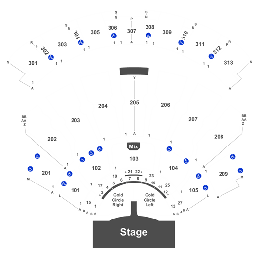 Zappos Theater Seating Chart Rows