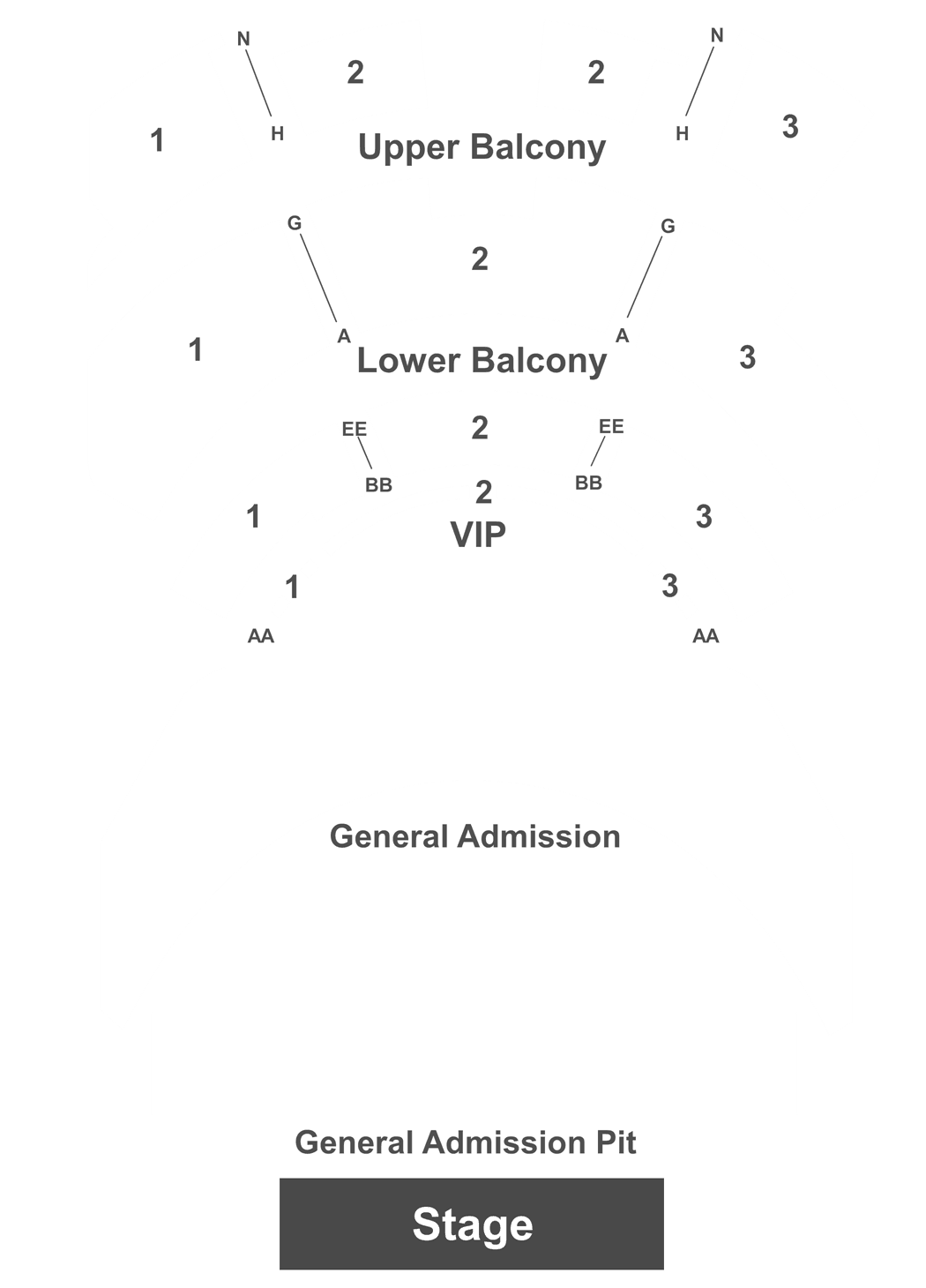 The Novo Balcony Seating Chart