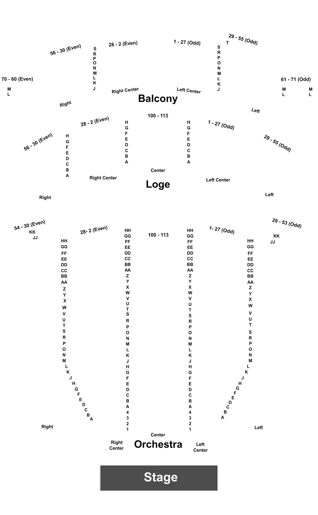 The Pasadena Civic Auditorium Seating Chart