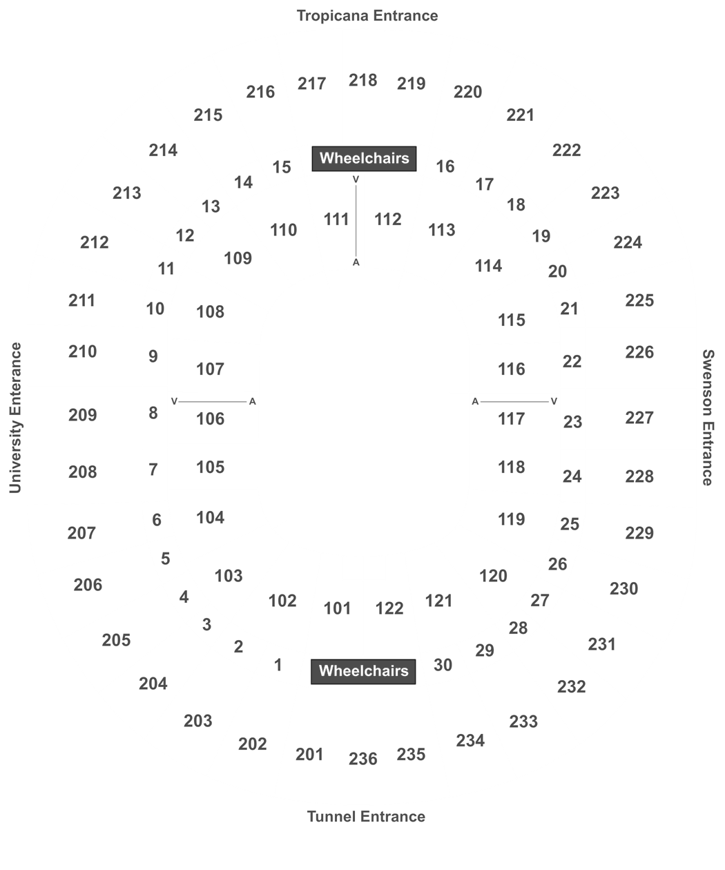 Detailed Seating Chart Thomas And Mack Center