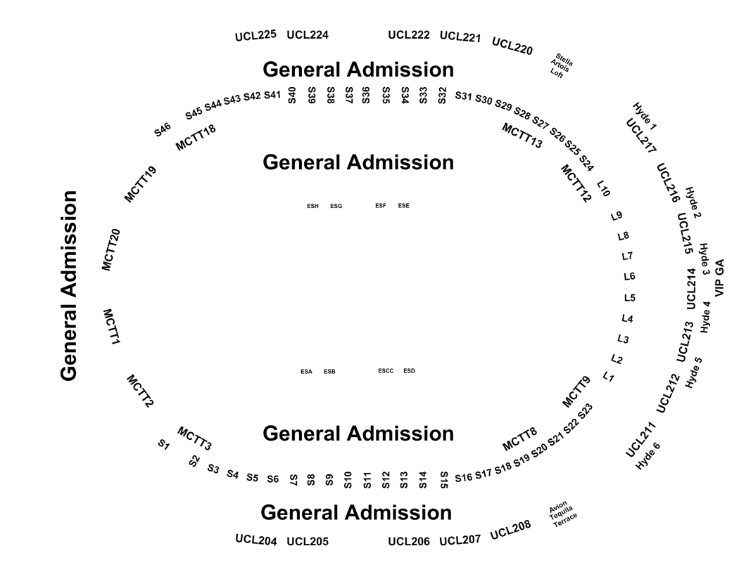 NBA Creator Cup Seating Map
