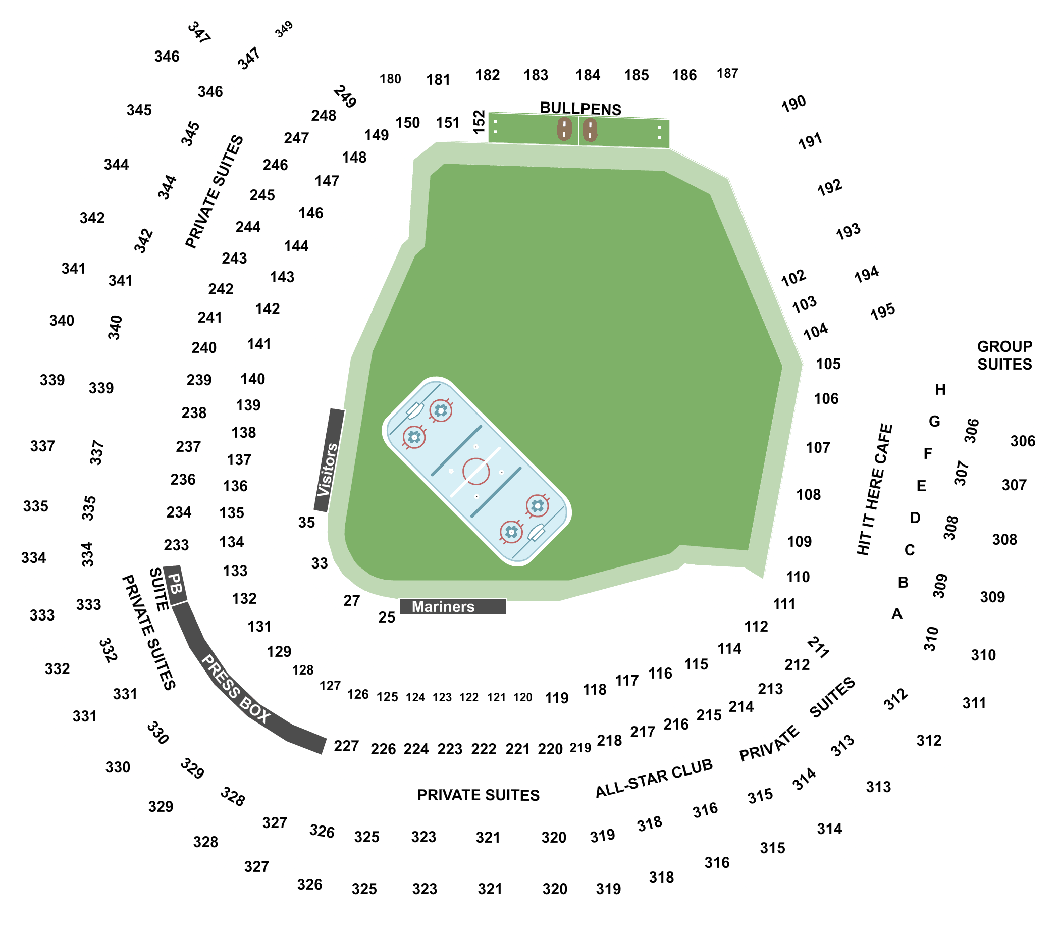 T-Mobile Park Seating Chart & Map