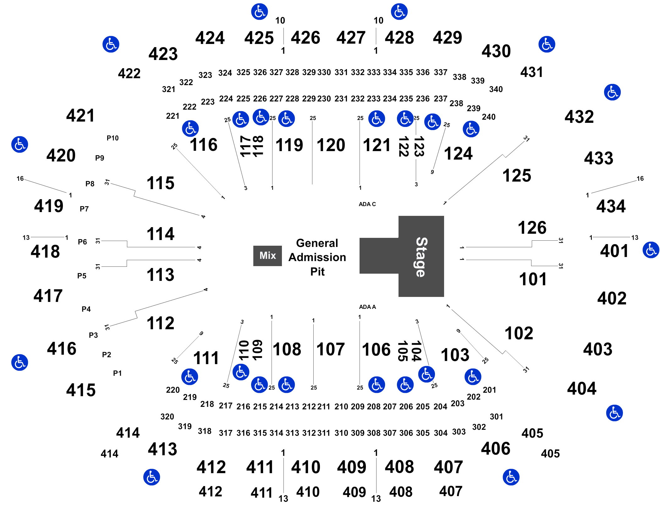 Learn about 101+ imagen seat number toyota center seating chart rows ...