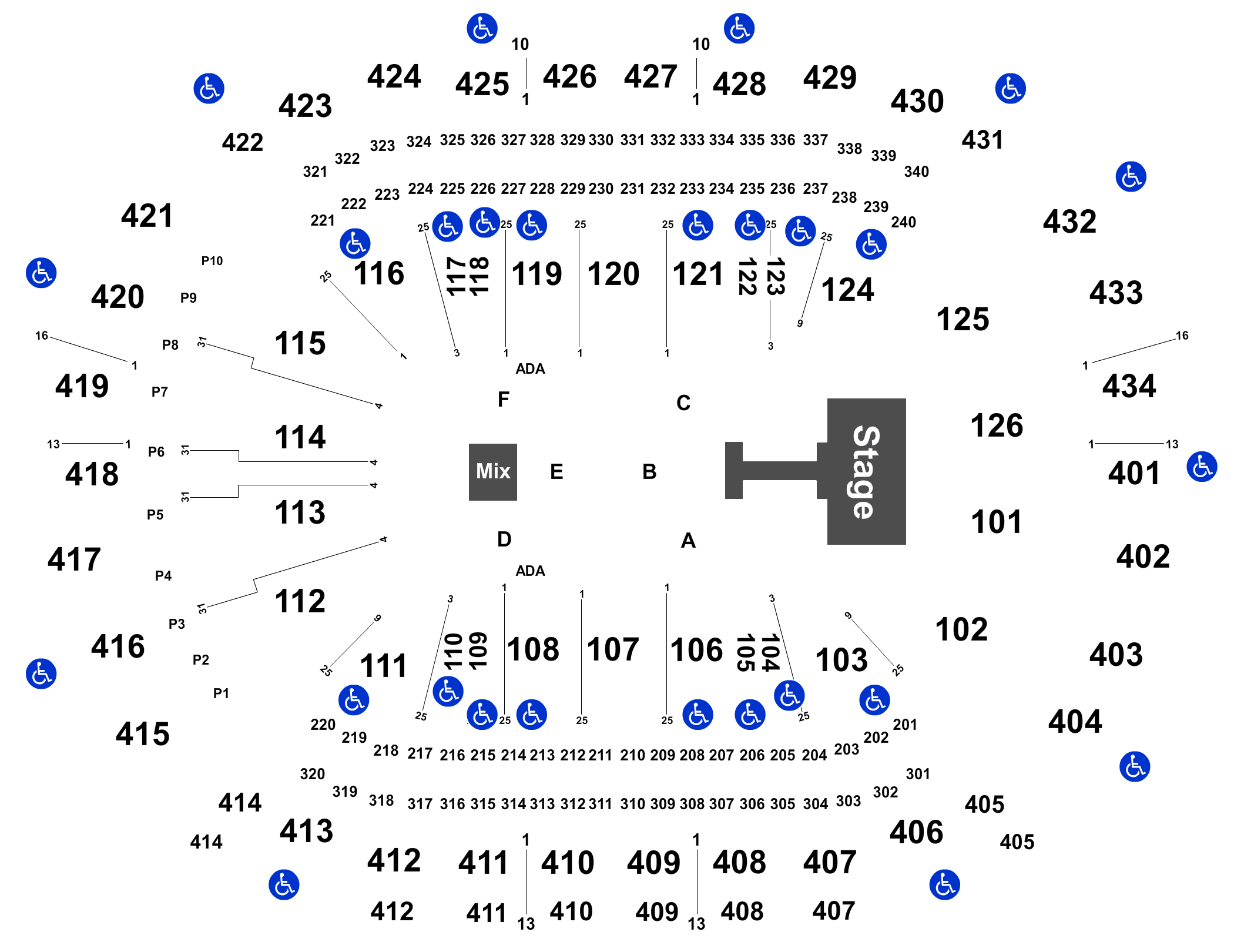 Share 124+ imagen toyota center seating chart with seat numbers In