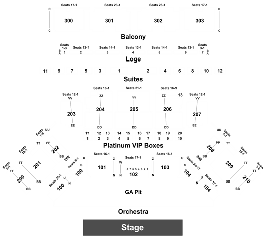 Oakdale Theatre Seating Chart With Seat Numbers