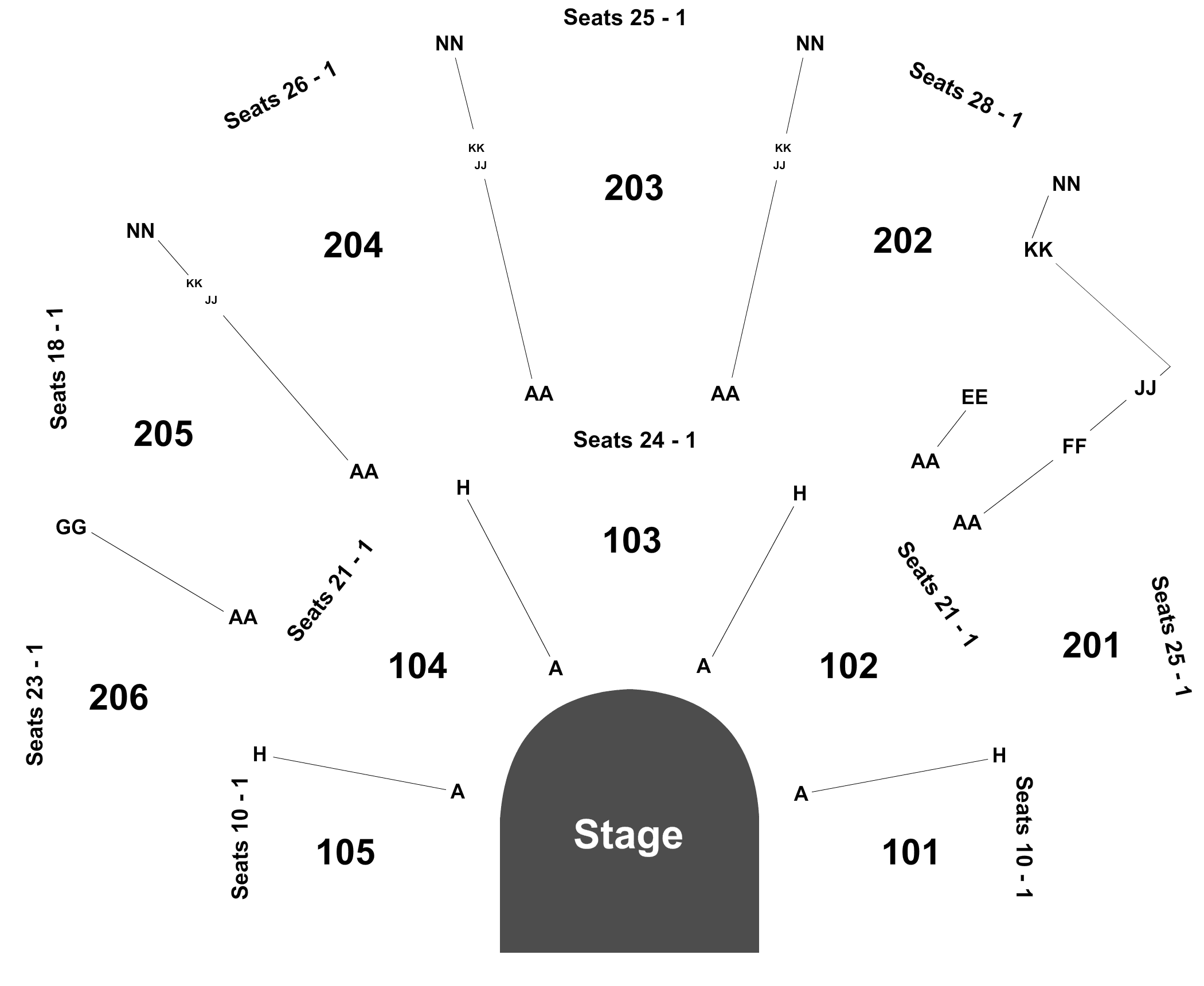 Mystere Theater Seating Chart