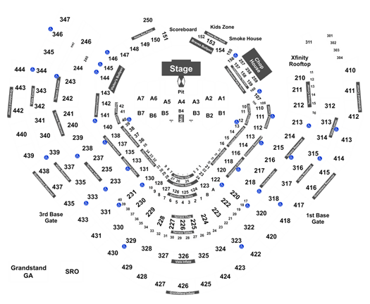 truist park atlanta concert seating chart