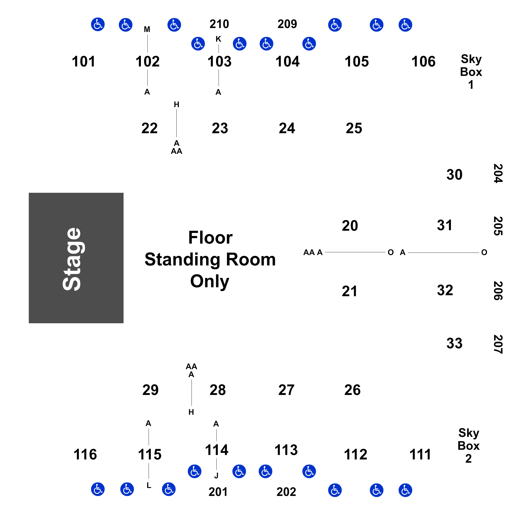 Turning Stone Showroom Seating Chart